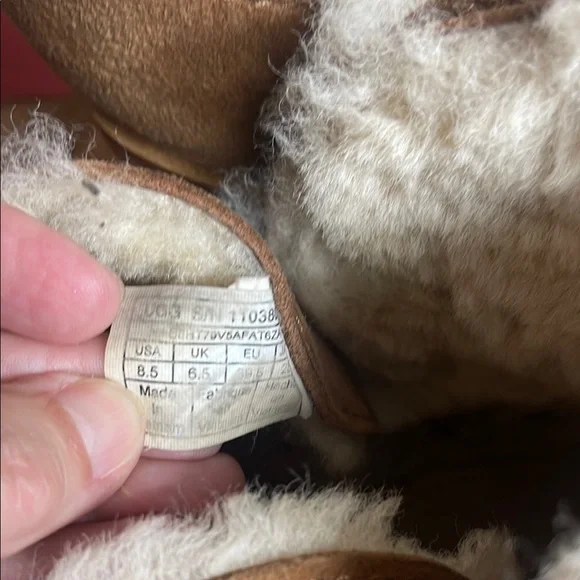 UGG Tan Ankle Boots with Plush Fleece Lining - Picture 12 of 15
